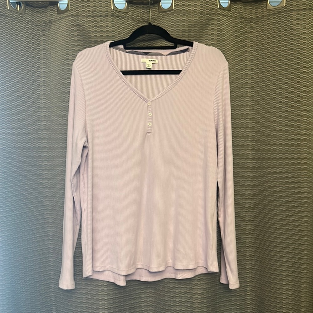 Sonoma Long Sleeve Ribbed Top